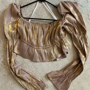 Long sleeve cropped shirt